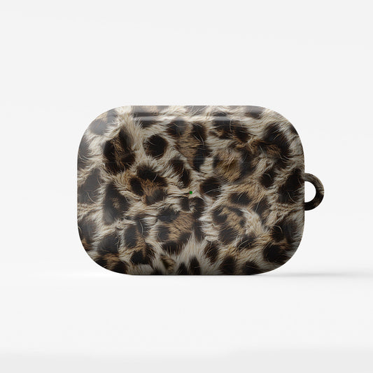 Honey Temptation golden leopard print AirPods Tough Case with glossy finish, slim single-layer shell, and durable impact-resistant design.