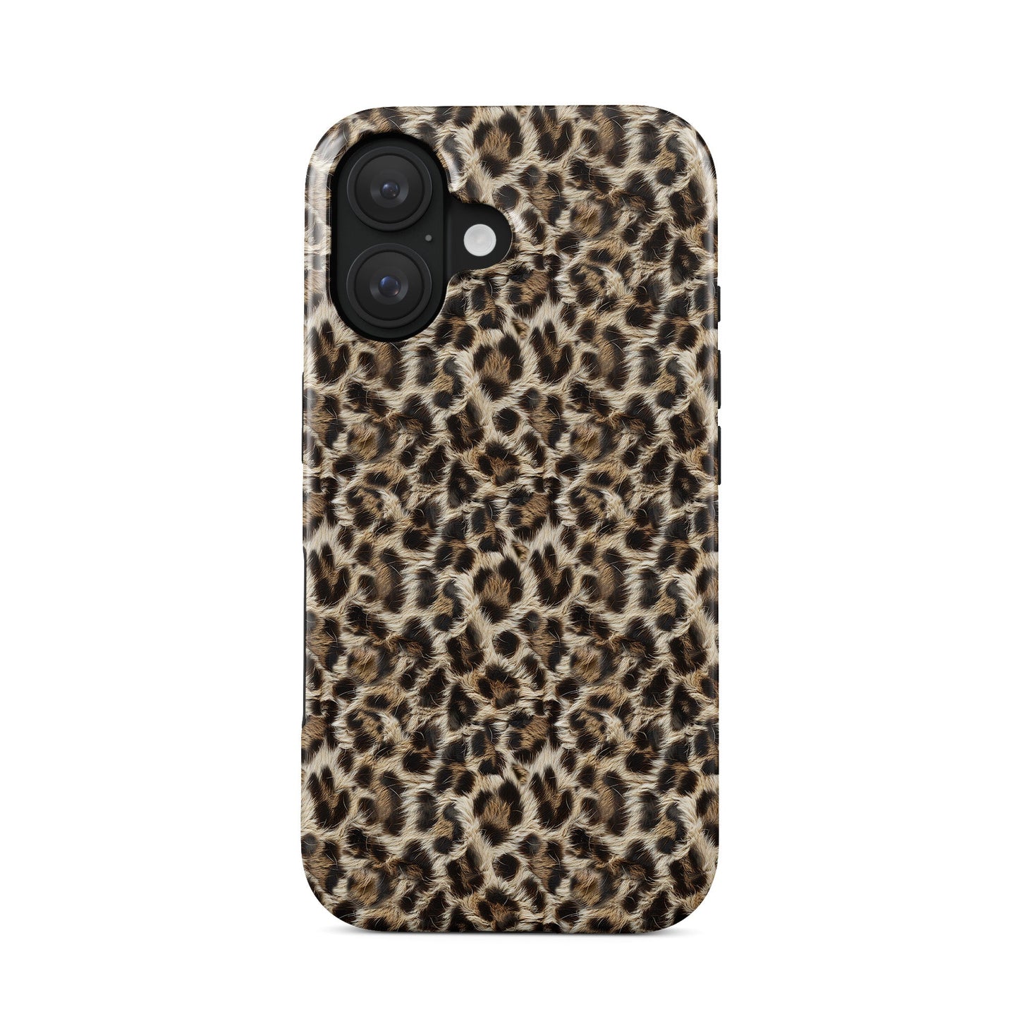 leopard print MagSafe Tough Phone Case with glossy finish