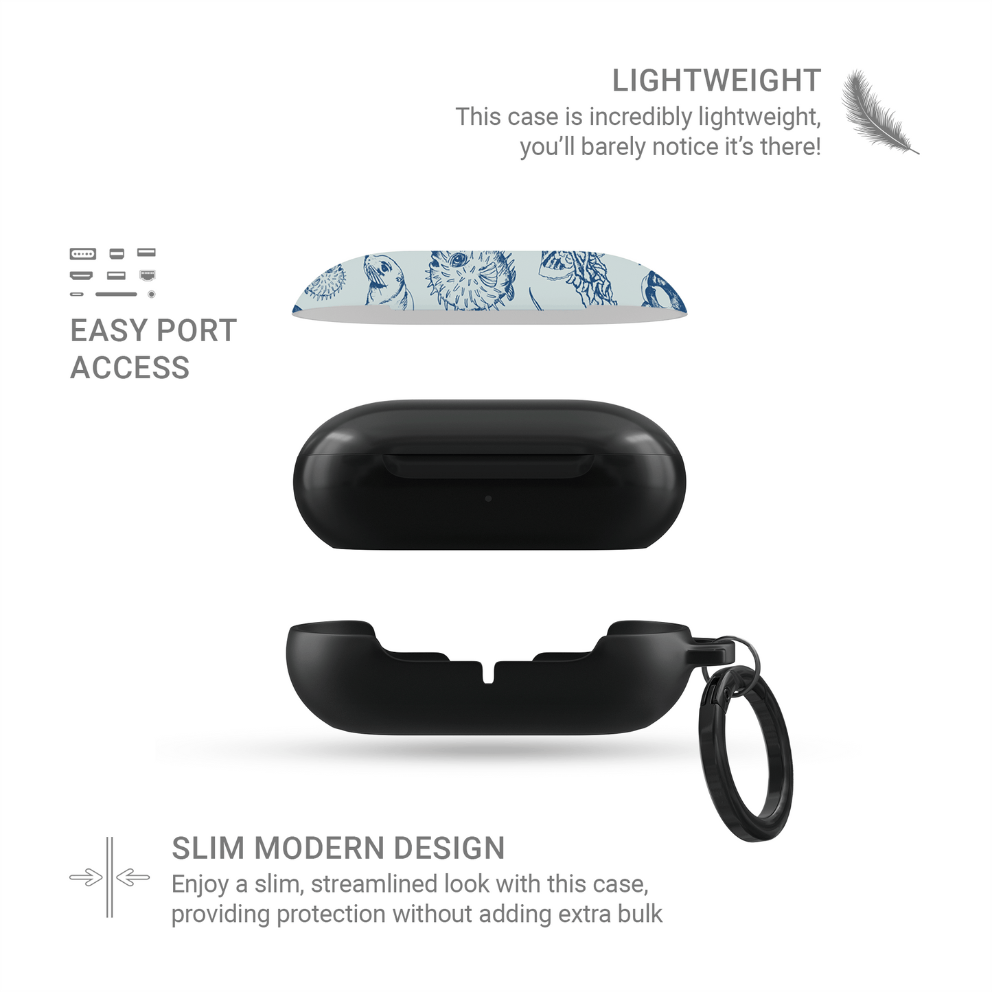Ink Of The Ocean | Samsung Buds Tough Case - Case & Charm