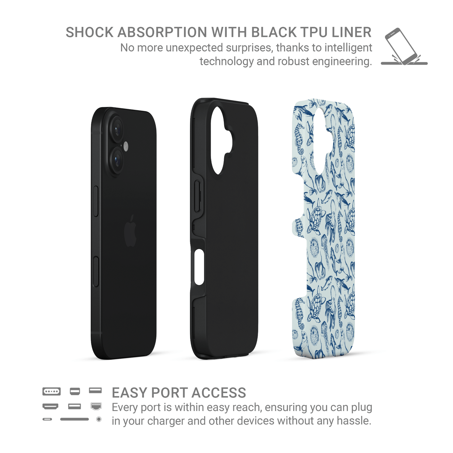 Ink Of The Ocean | Tough Phone Case - Case & Charm