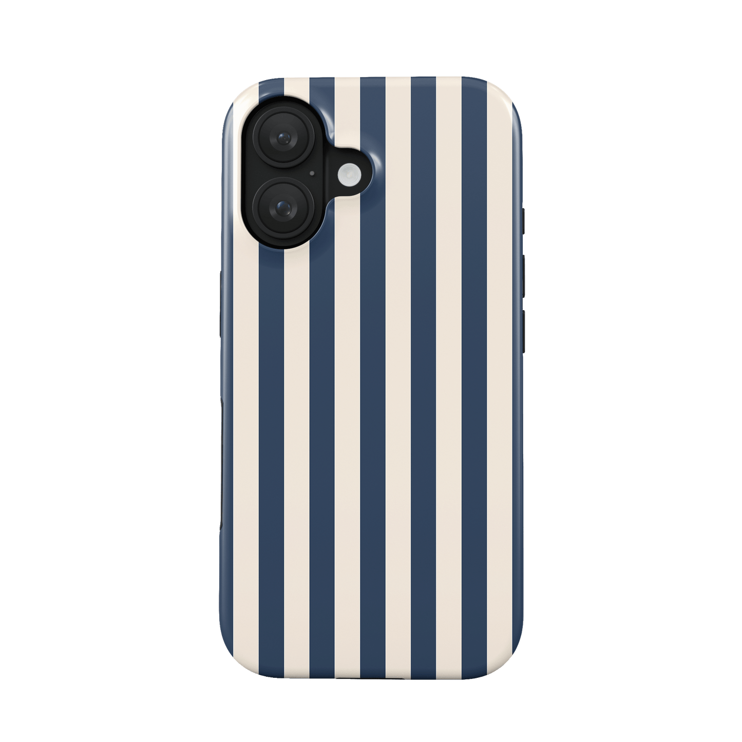 Blue stripe tough protective phone case for iPhone, Samsung and Pixel
