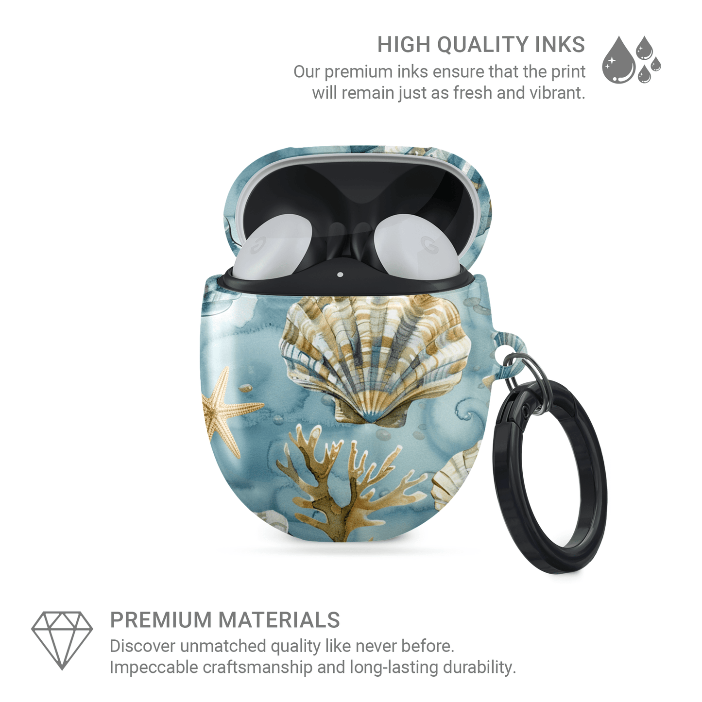 Mermaid’s Keepsake | Google Pixel Buds Tough Case - Case & Charm