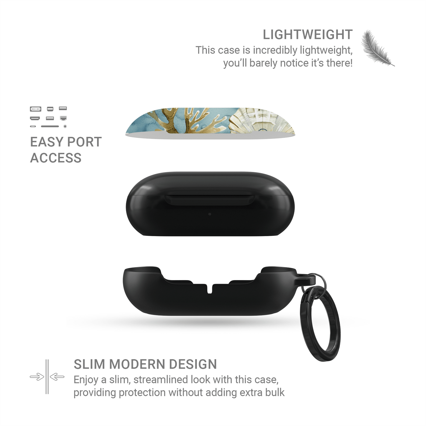 Mermaid’s Keepsake | Samsung Buds Tough Case - Case & Charm