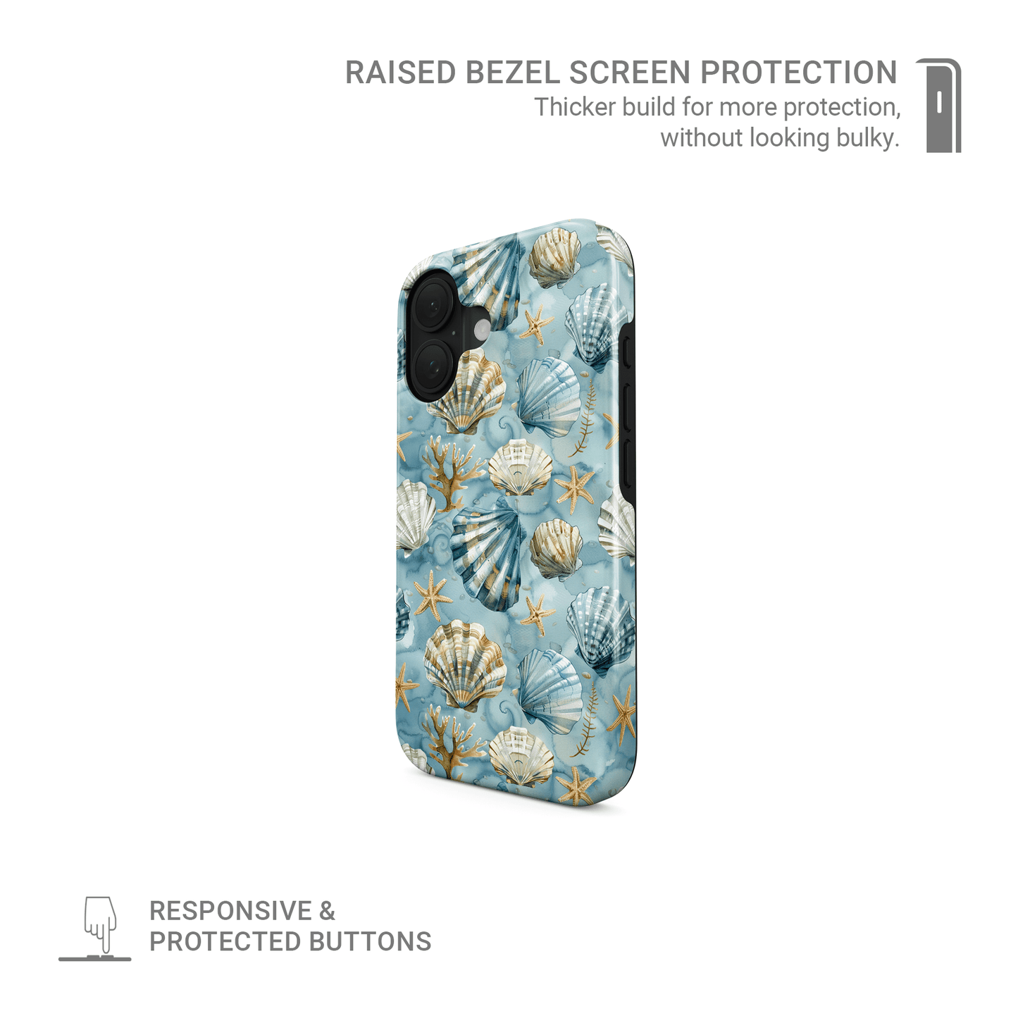 Summer tough protective phone case for iPhone, Samsung and Pixel