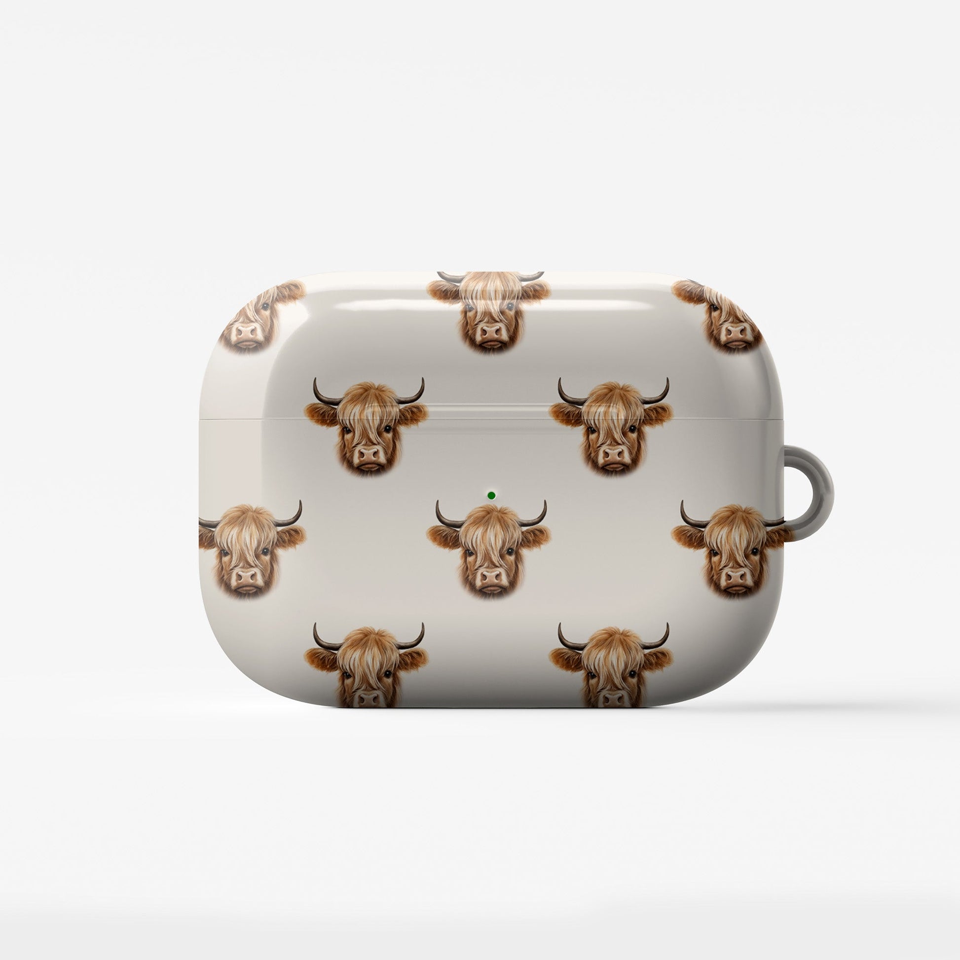 Moo-na Lisa Highland cow designer AirPods case