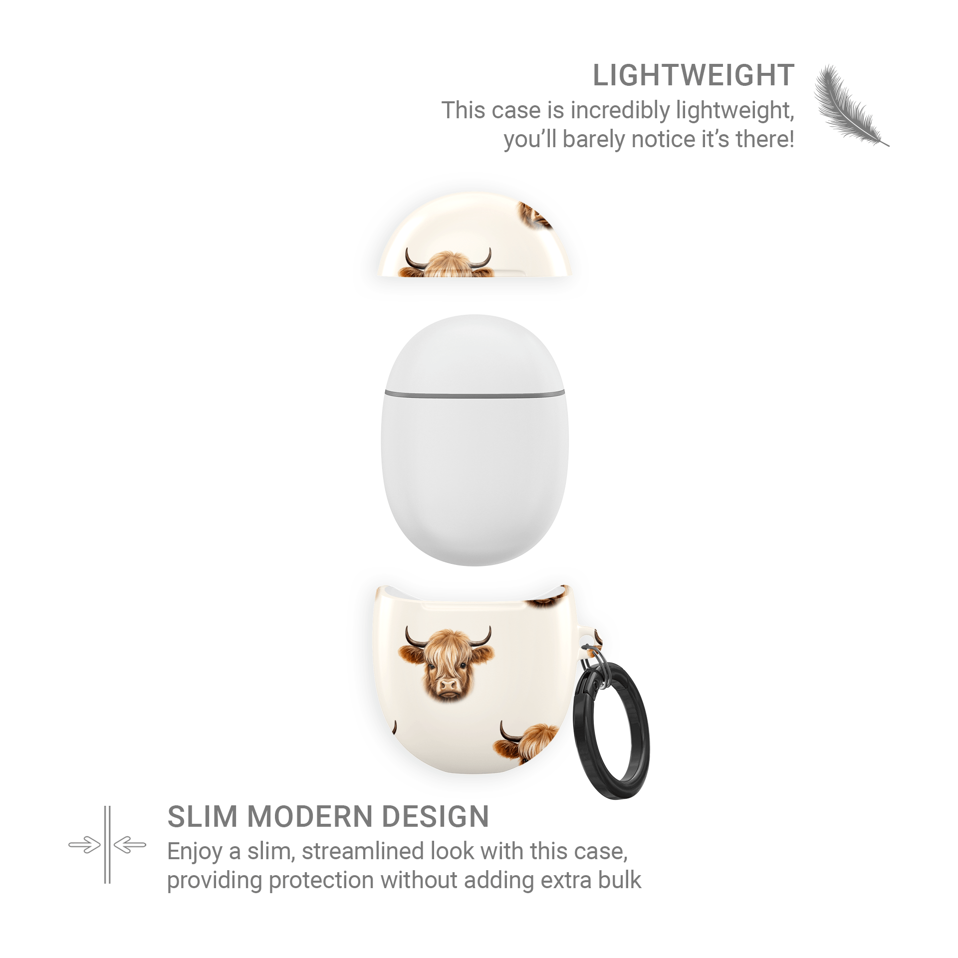 Stylish autumn Pixel Buds accessory rustic cow pattern