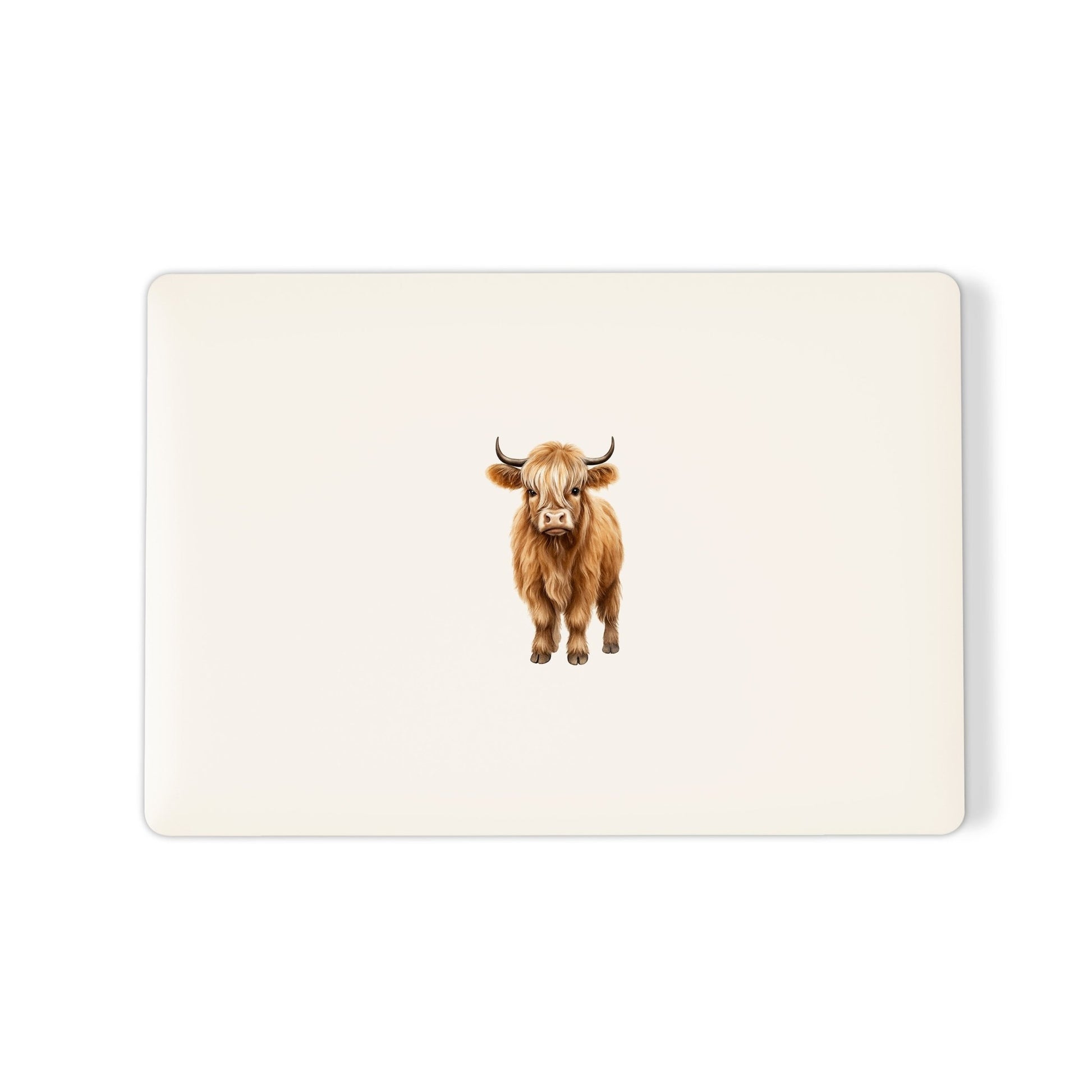 MacBook Case with quirky Highland cow portrait design