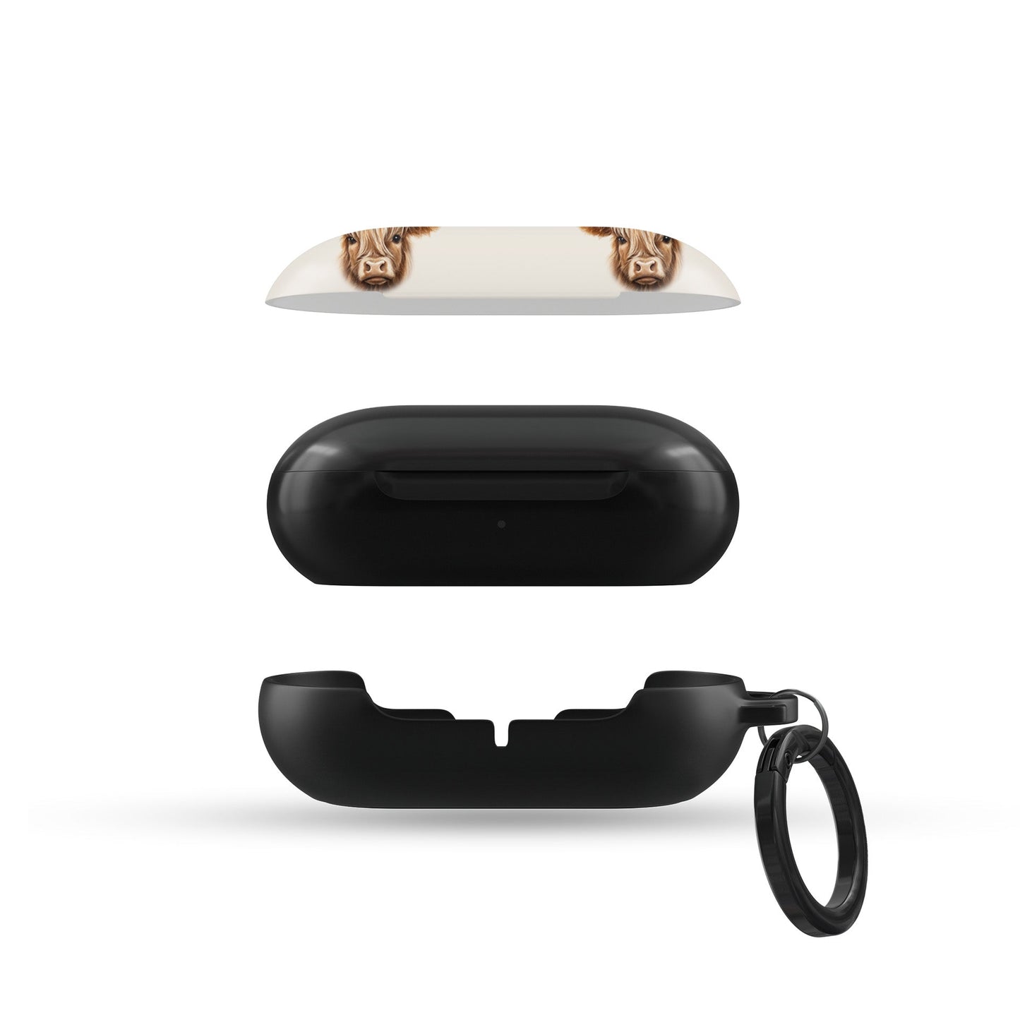 Quirky Galaxy Buds cover with Highland cow faces