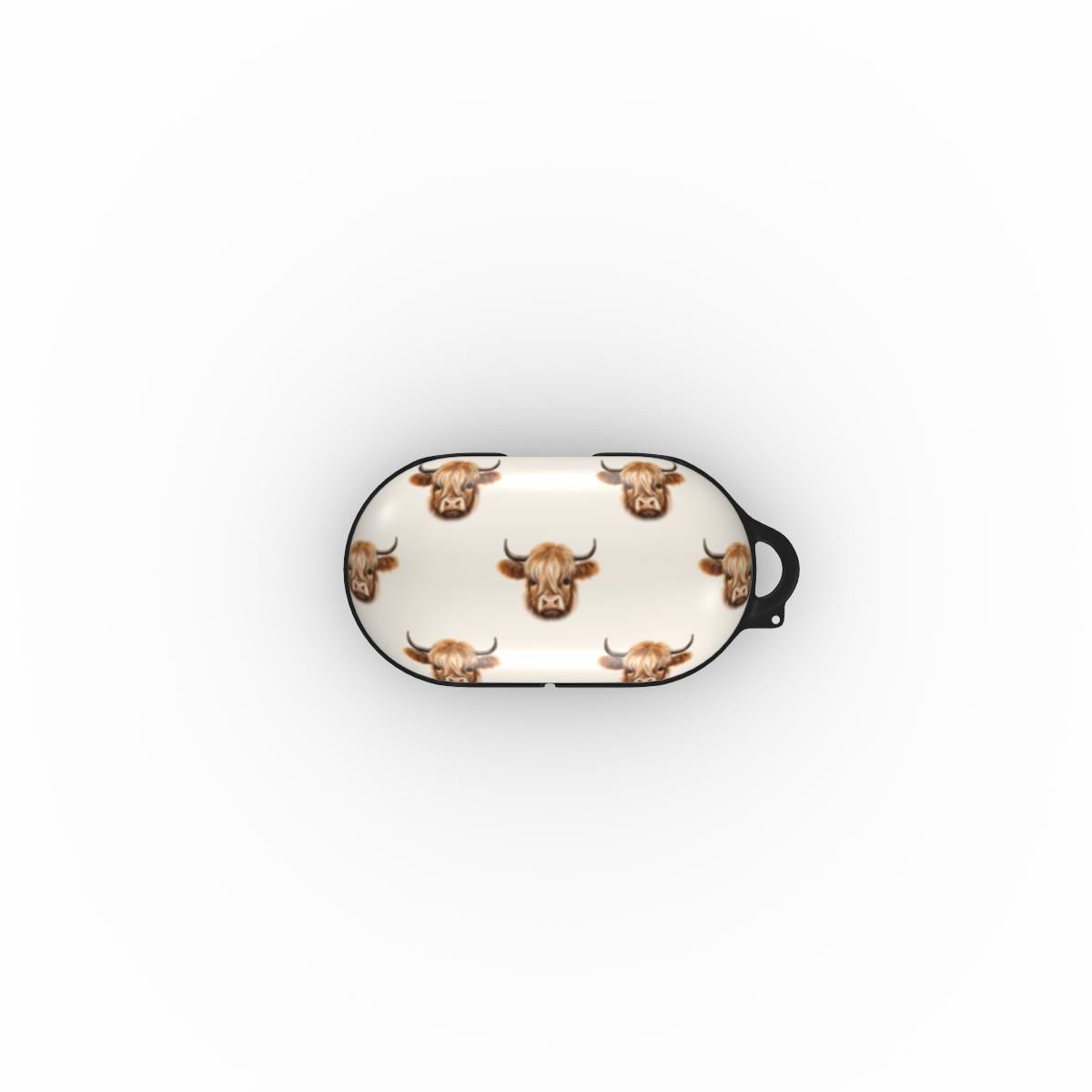 Quirky Galaxy Buds cover with Highland cow faces