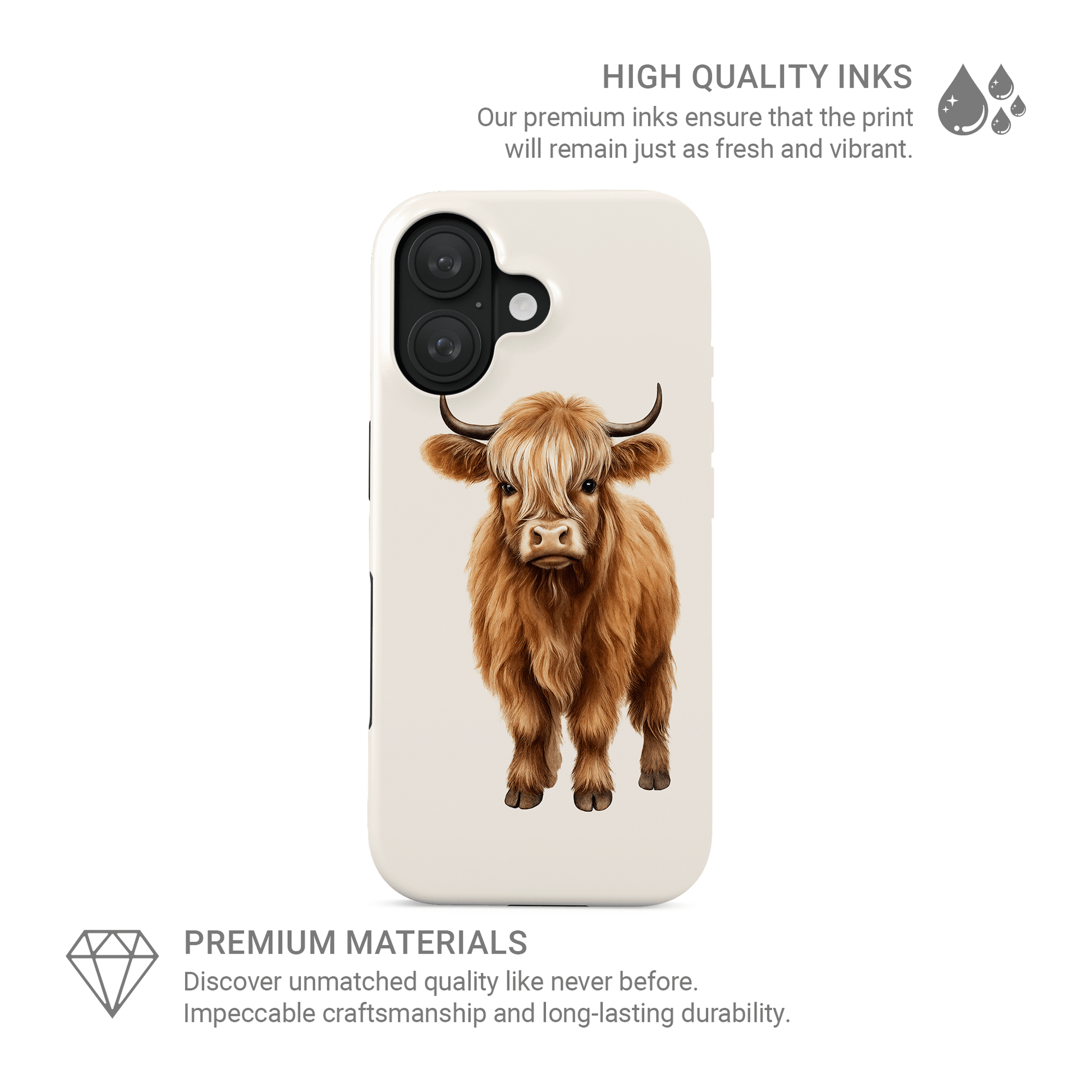 Highland cow phone case