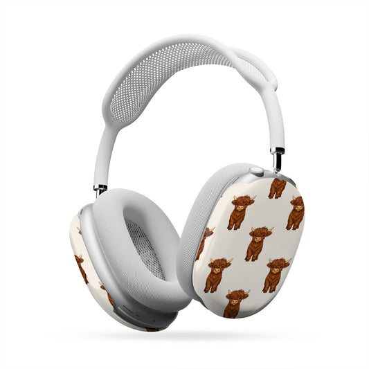 Cute AirPods Max cover with Highland cow print