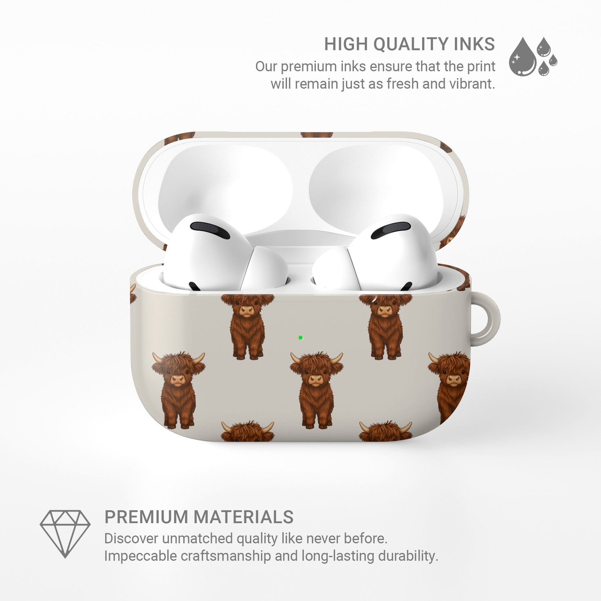 Cute AirPods case with cow calf design