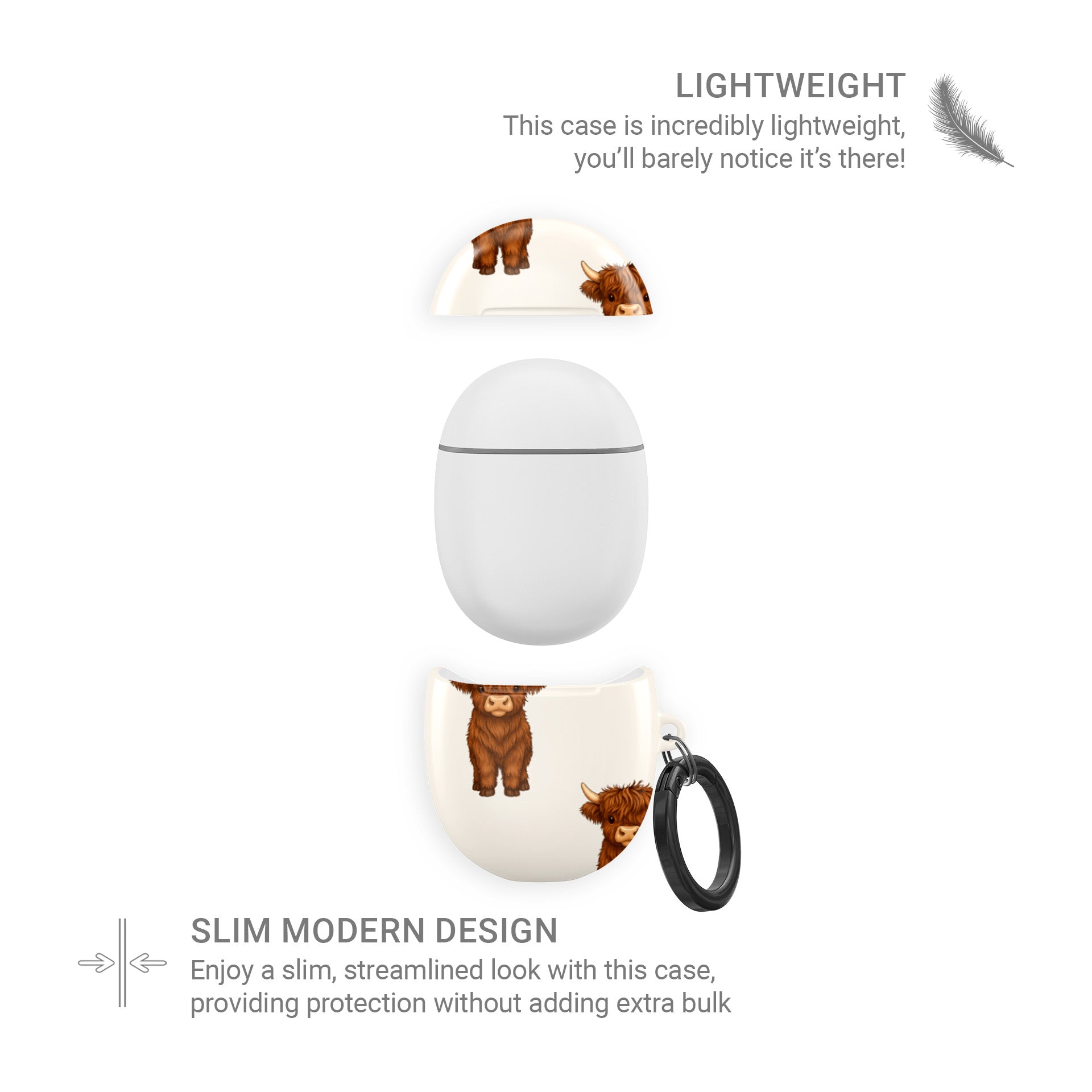 Cute cow print Pixel Buds case design