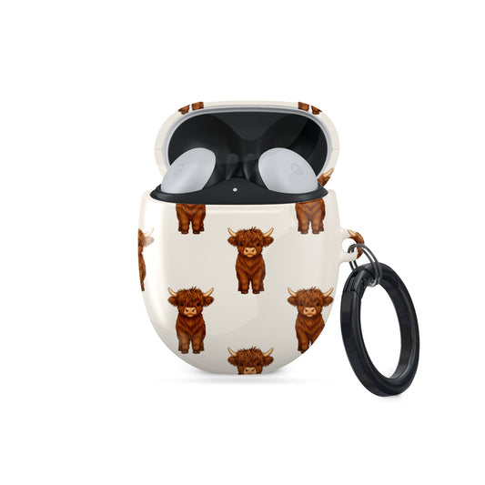 Cute cow print Pixel Buds case design