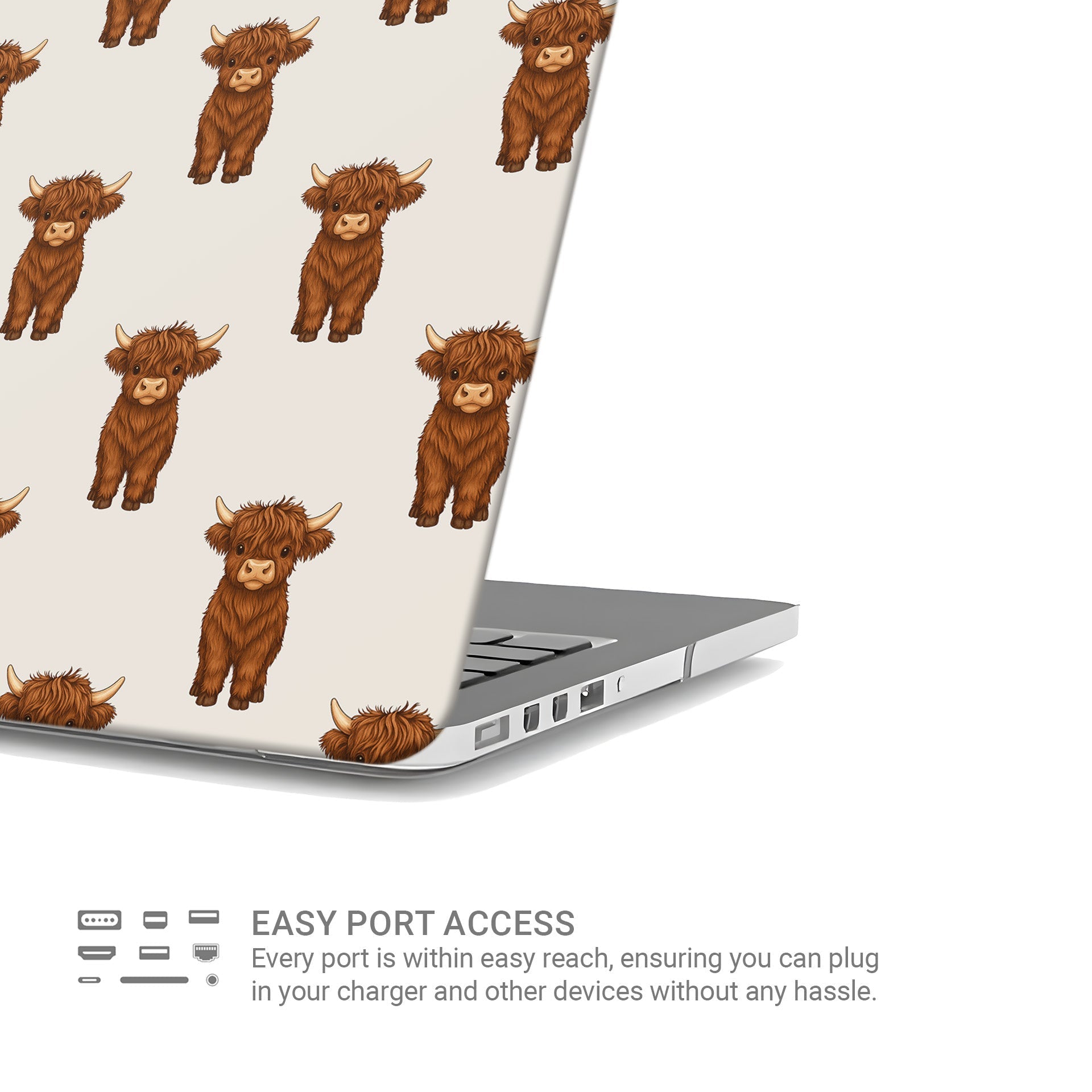 Rustic cow print MacBook case – Moo Parade