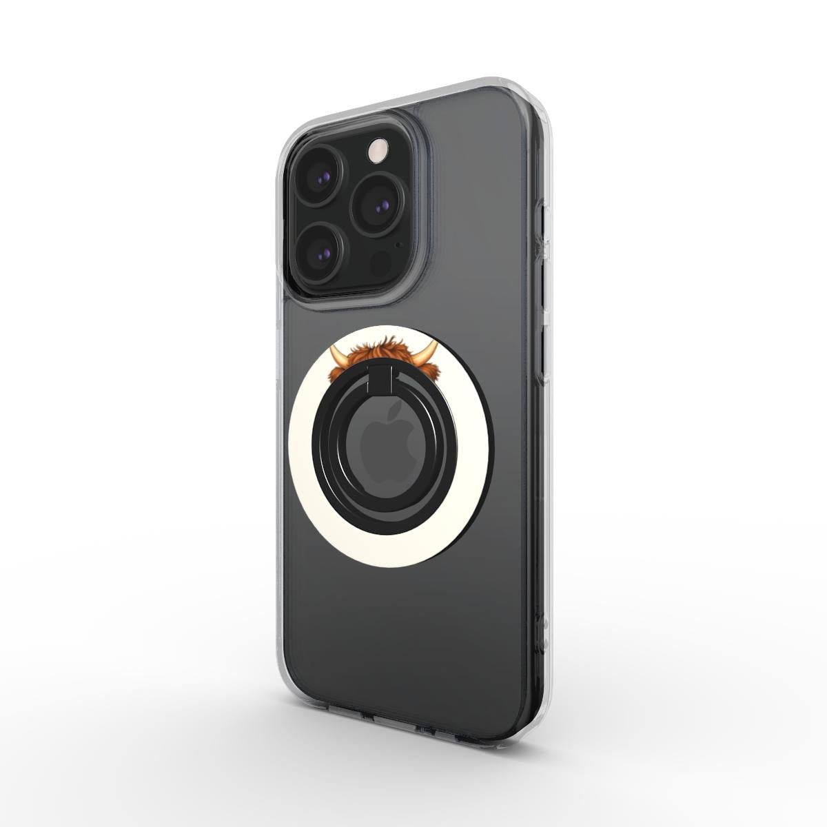 Moo Parade Highland calf MagSafe magnetic phone ring holder