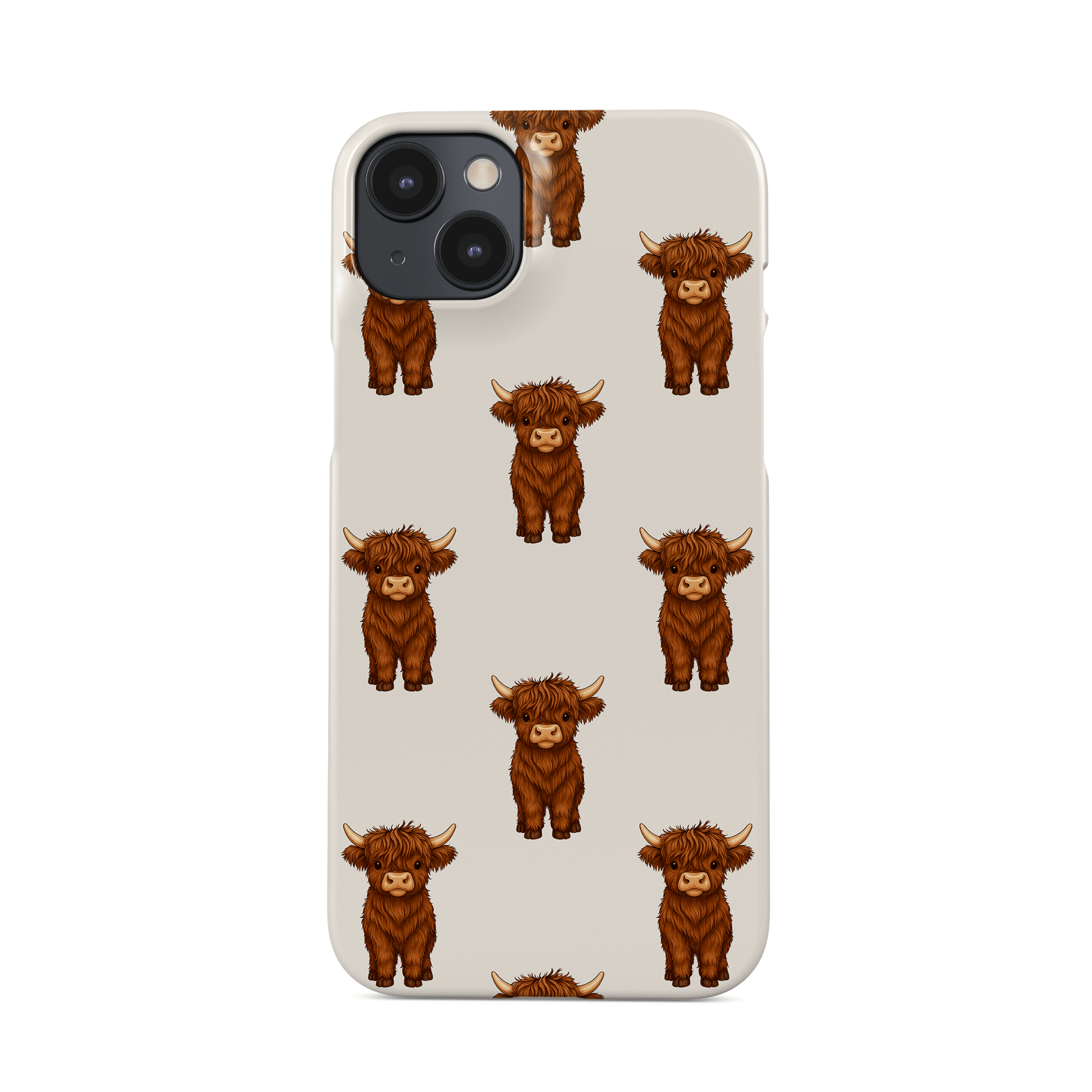 Autumn protective phone case with cow