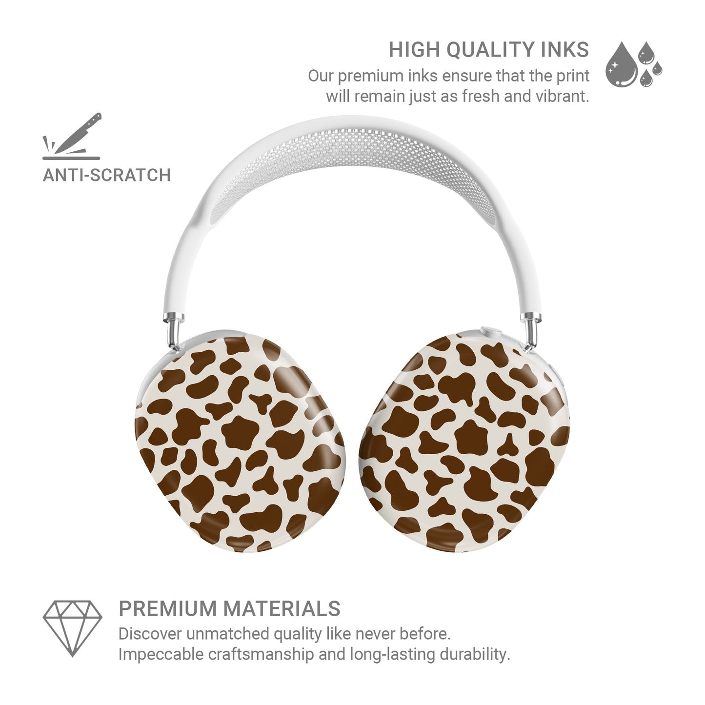 Moocha Latte coffee cow print AirPods Max case