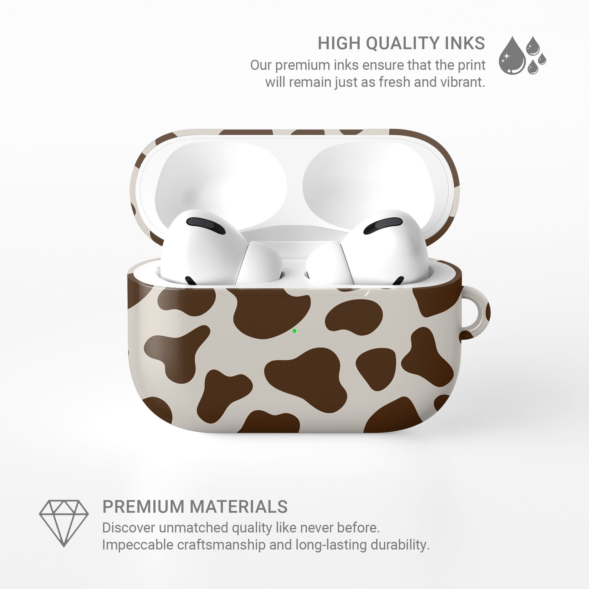 Moocha Latte coffee-inspired cow print AirPods case