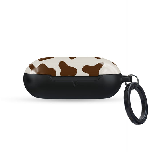 Cute brown and cream cow print Galaxy Buds cover
