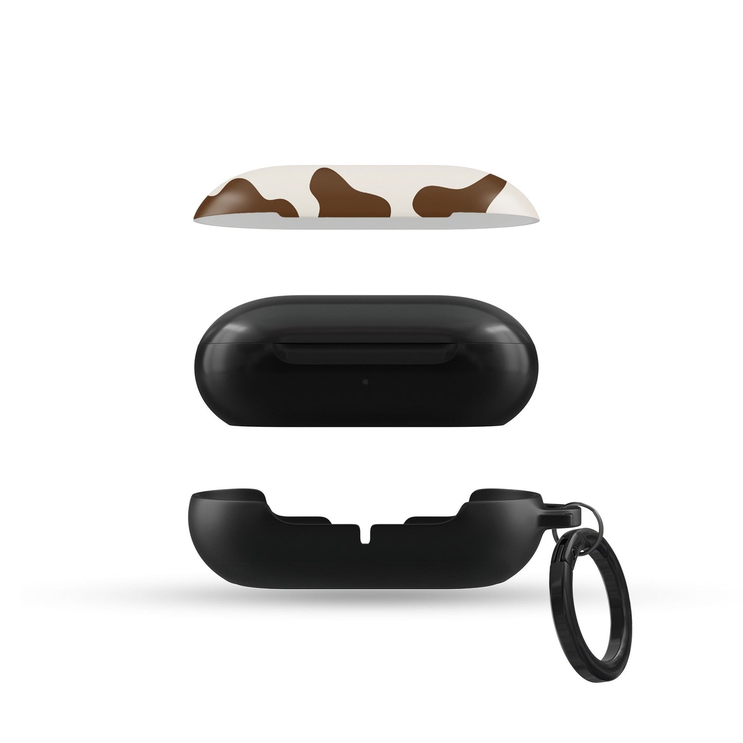 Cute brown and cream cow print Galaxy Buds cover