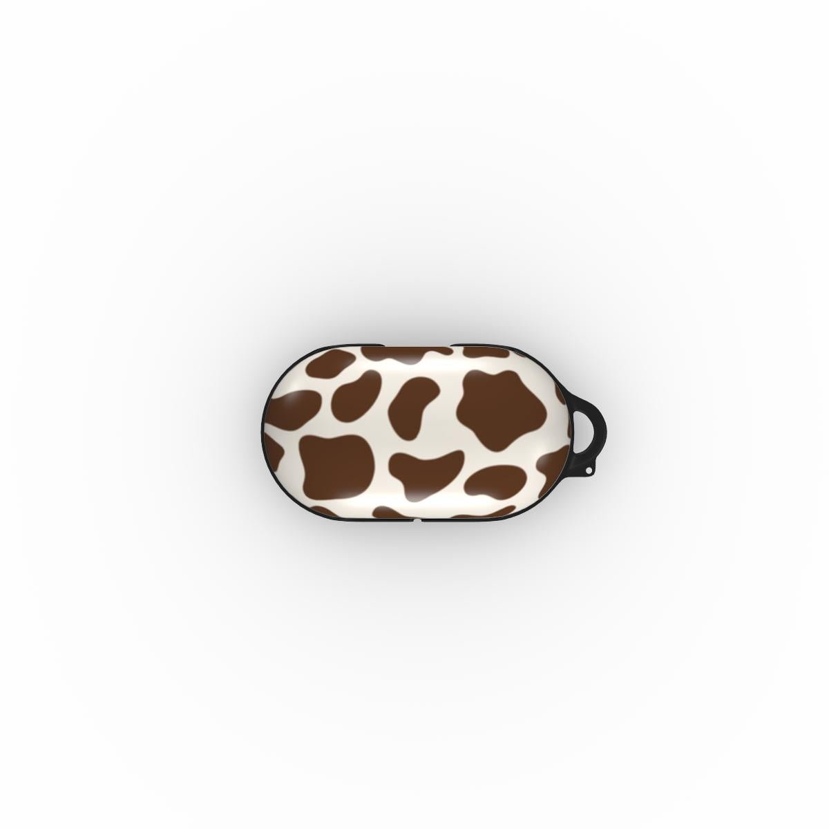 Cute brown and cream cow print Galaxy Buds cover