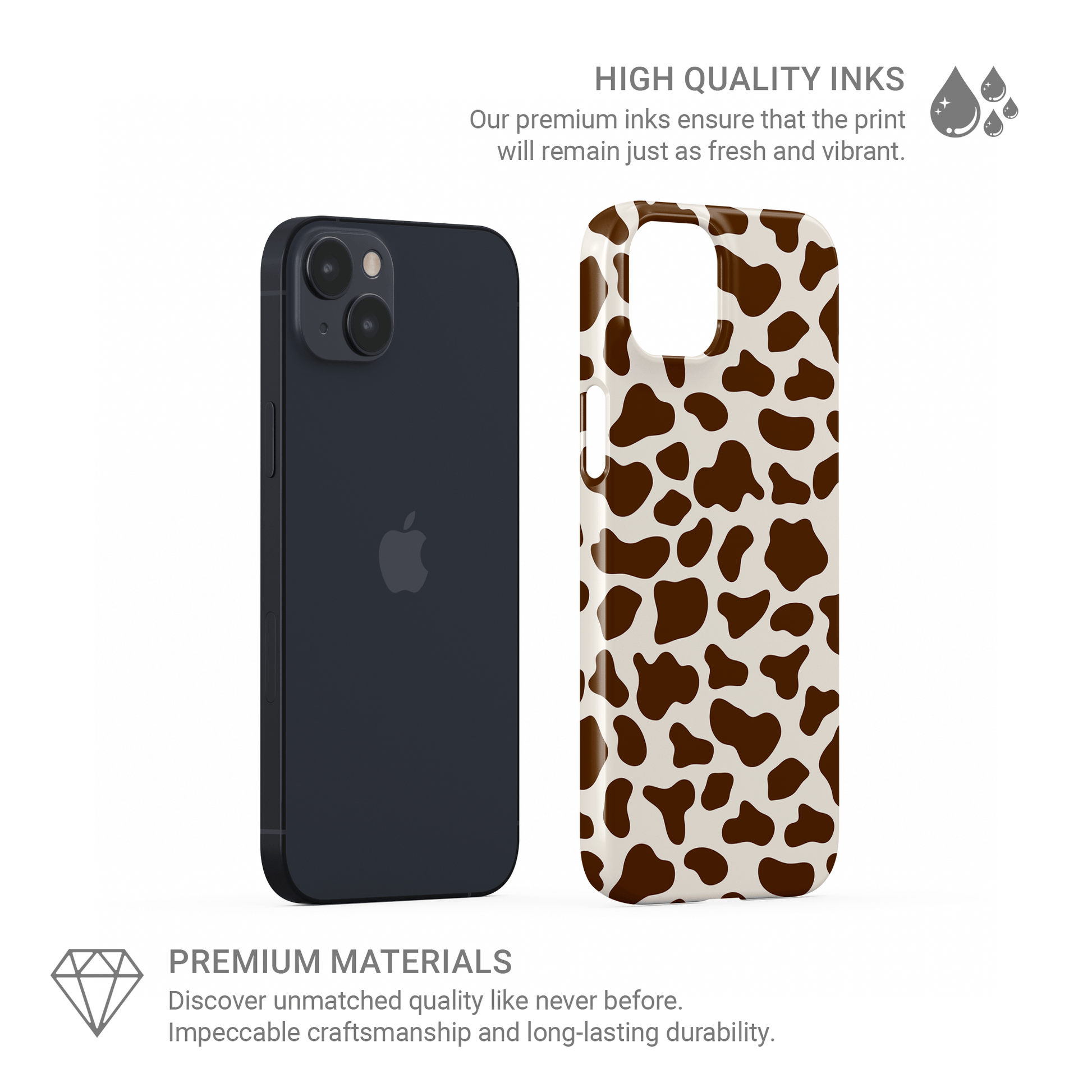 Autumn protective phone case with cow