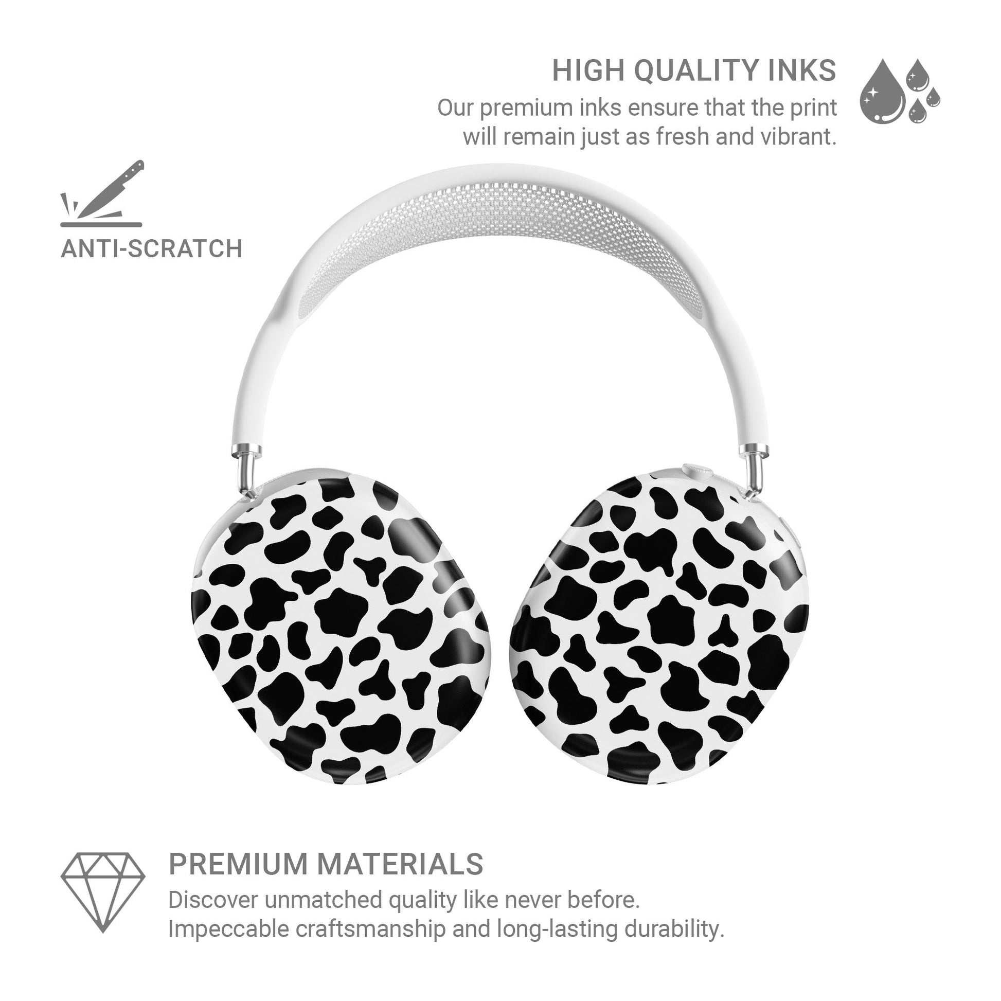 Stylish monochrome AirPods Max protective cover