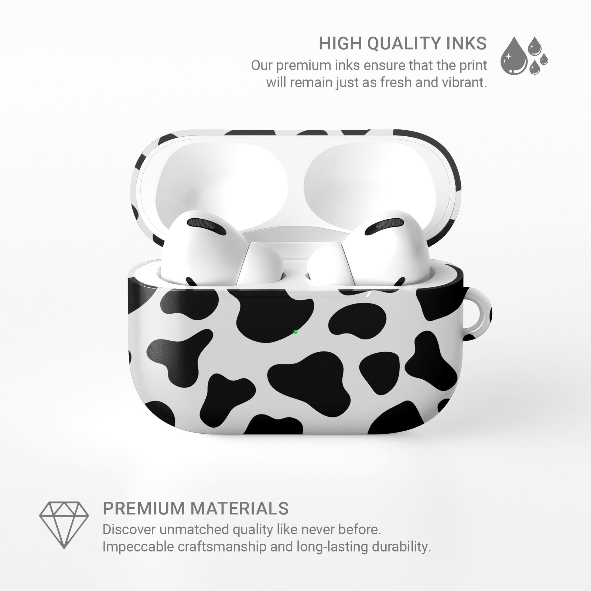 Stylish cow print AirPods case, autumn collection