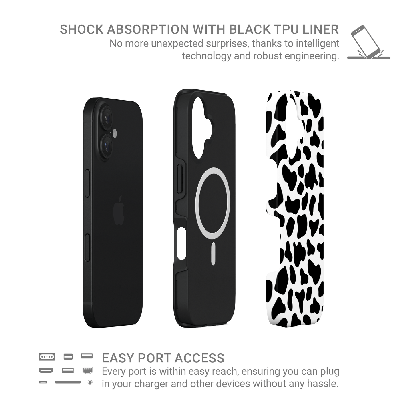 Mootique Noir | MagSafe Tough Phone Case