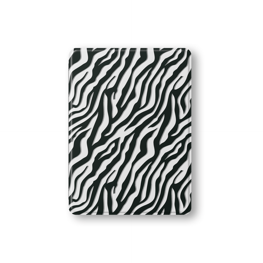 Case and Charm | Zebra Print Nocturnal Stride Protective Vegan leather Case - Tech Accessories
