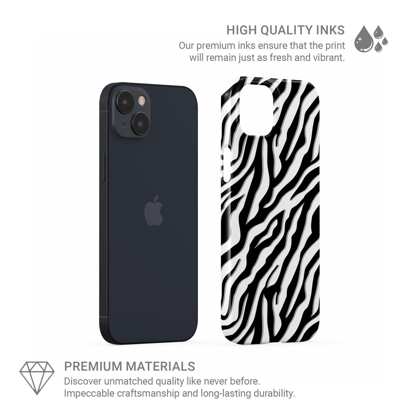 Zebra print protective phone case