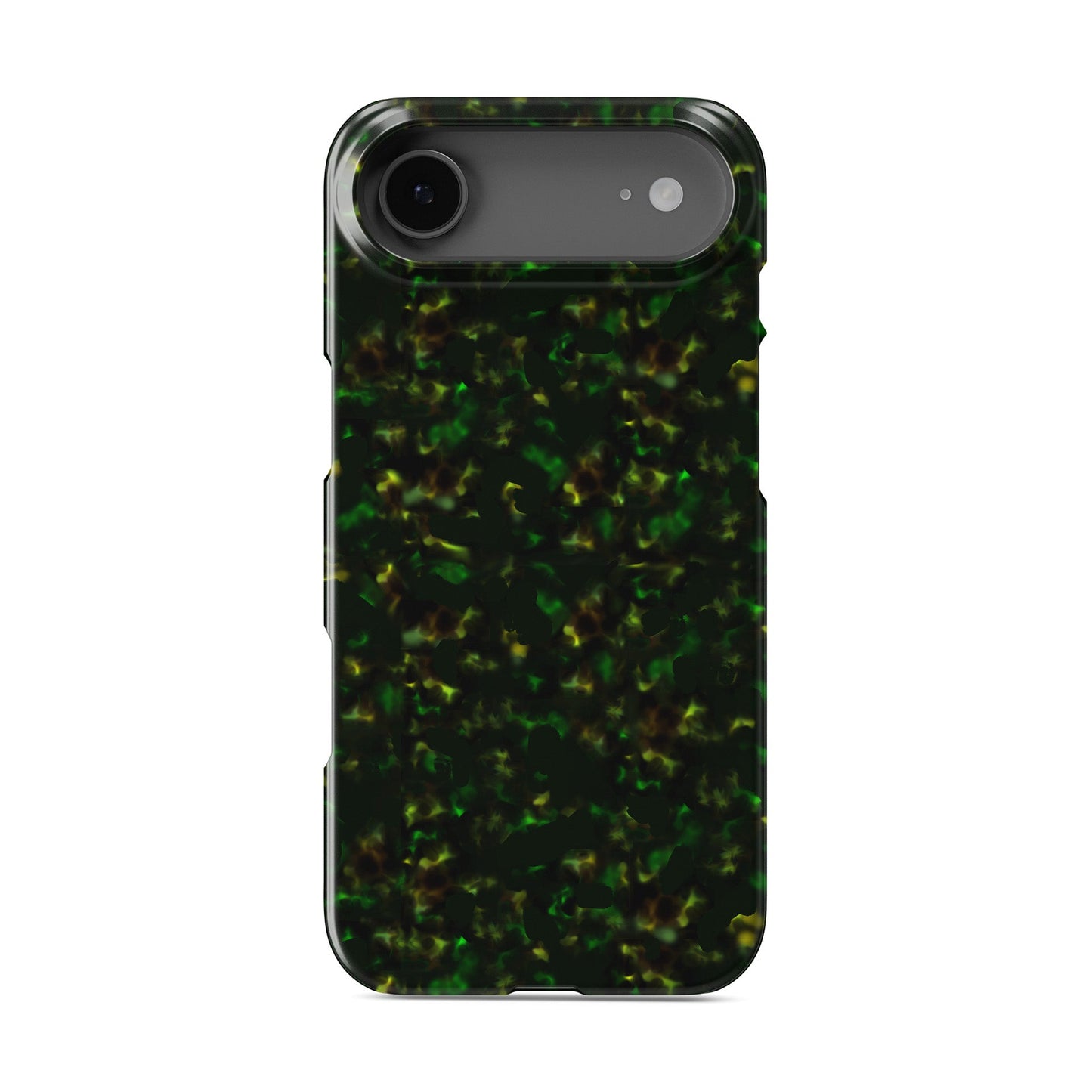 Obsidian Moss Snap Phone Case in glossy green and gold marbled design – Ink and Ember Collection by Case & Charm