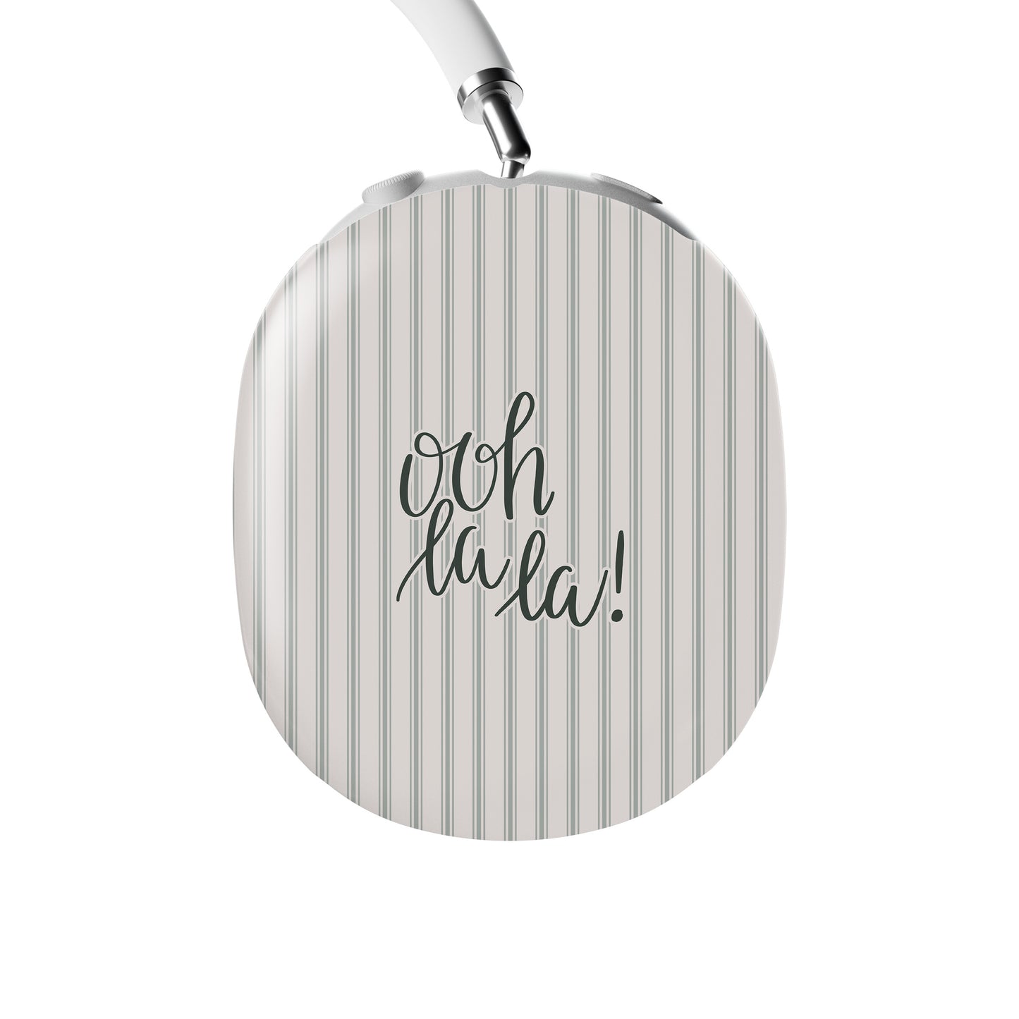 ooh la la airpods max case green striped headphones case aesthetic slogan headphones cover glossy protective airpods max case