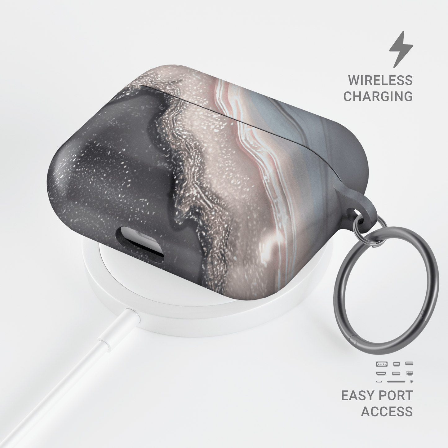 Opaline Fog | Apple AirPods Tough Case - Case & Charm