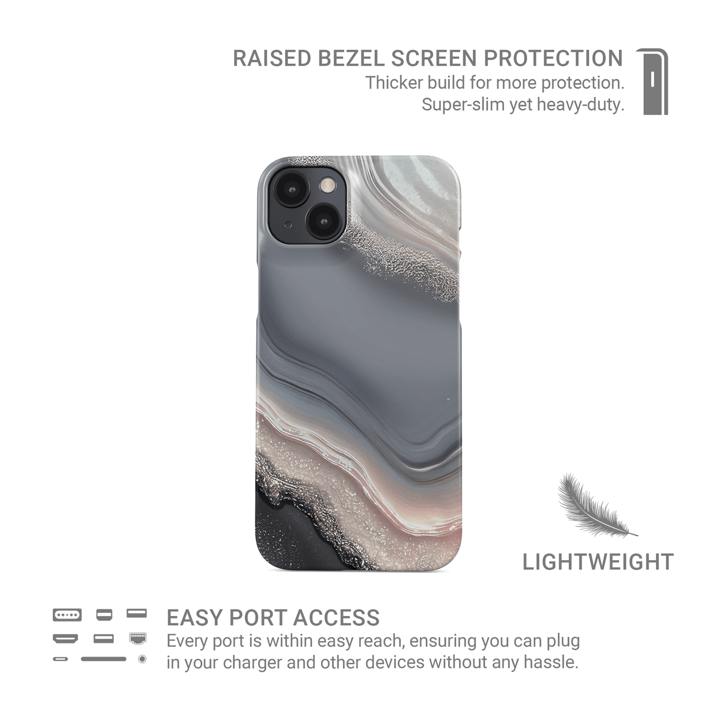 Opaline Fog | Snap Phone Case - Case & Charm