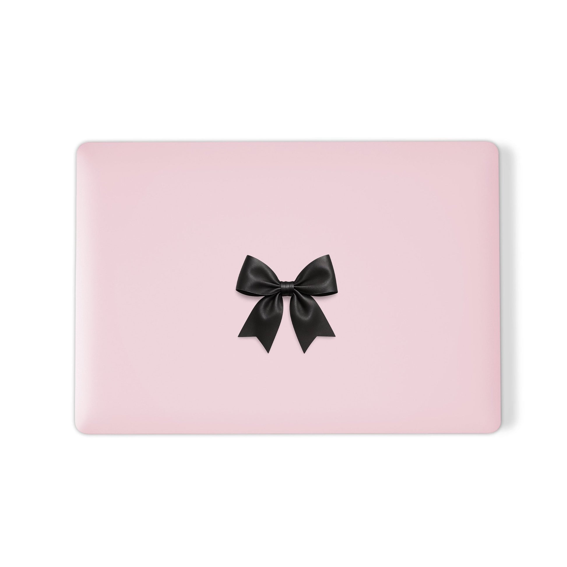 Parisian Satin MacBook Case with black ribbon bow design
