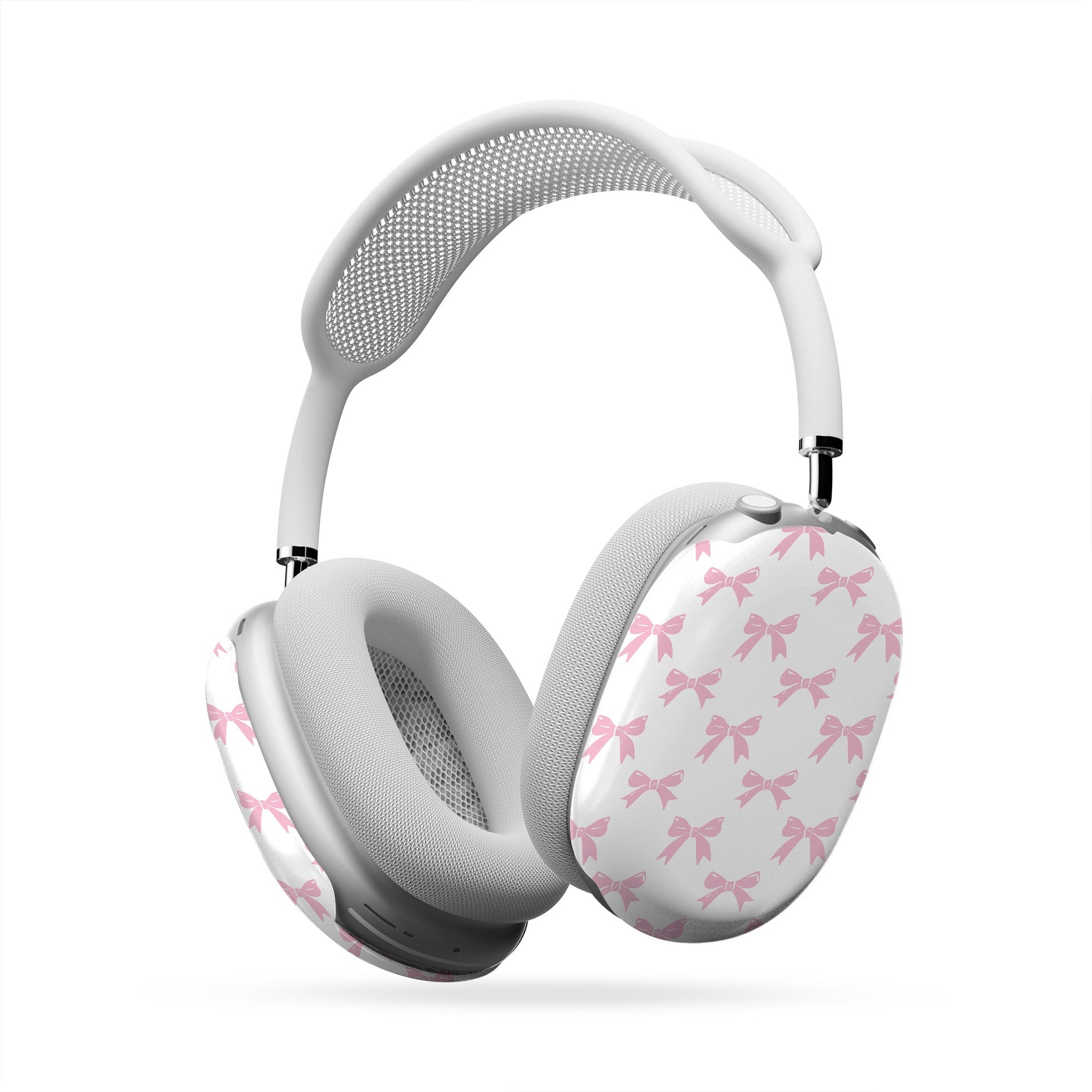 Durable scratch-resistant AirPods Max cover in Pastel Pink Bow design