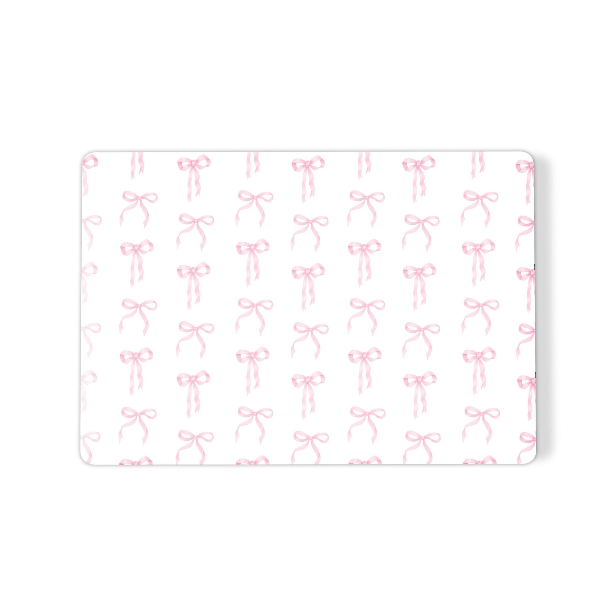 Pastel Confetti MacBook Case with pink ribbon bow design