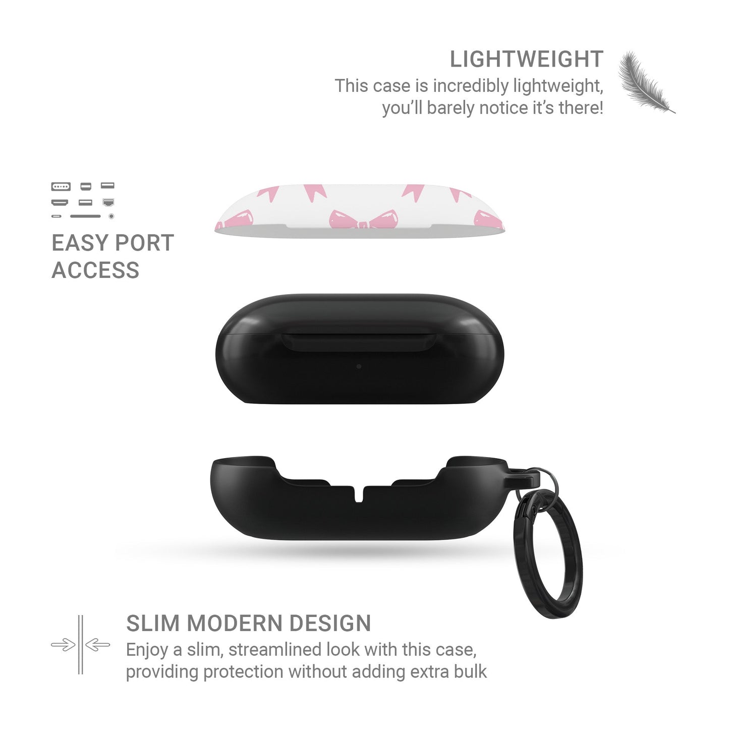 Pastel Confetti Samsung Buds Case – glossy bow design for Galaxy Buds