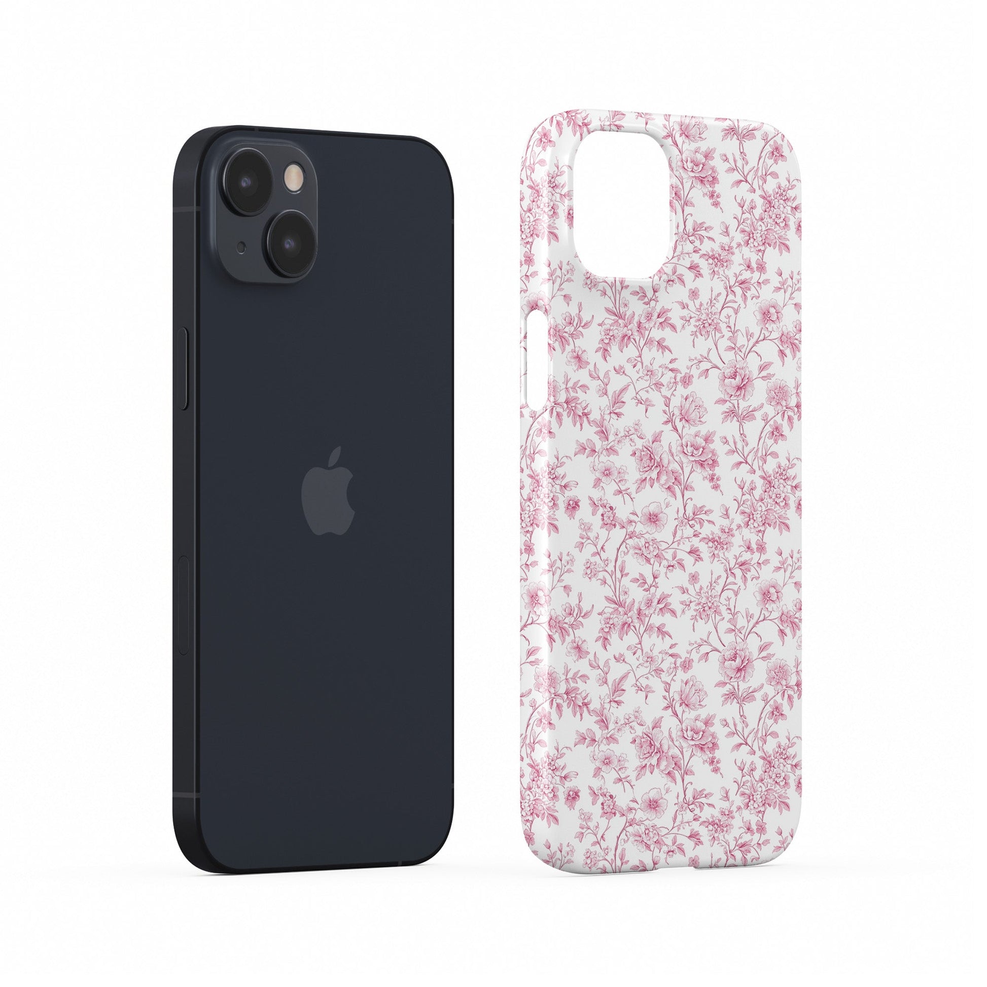 Snap Phone Case – slim pink floral design for iPhone