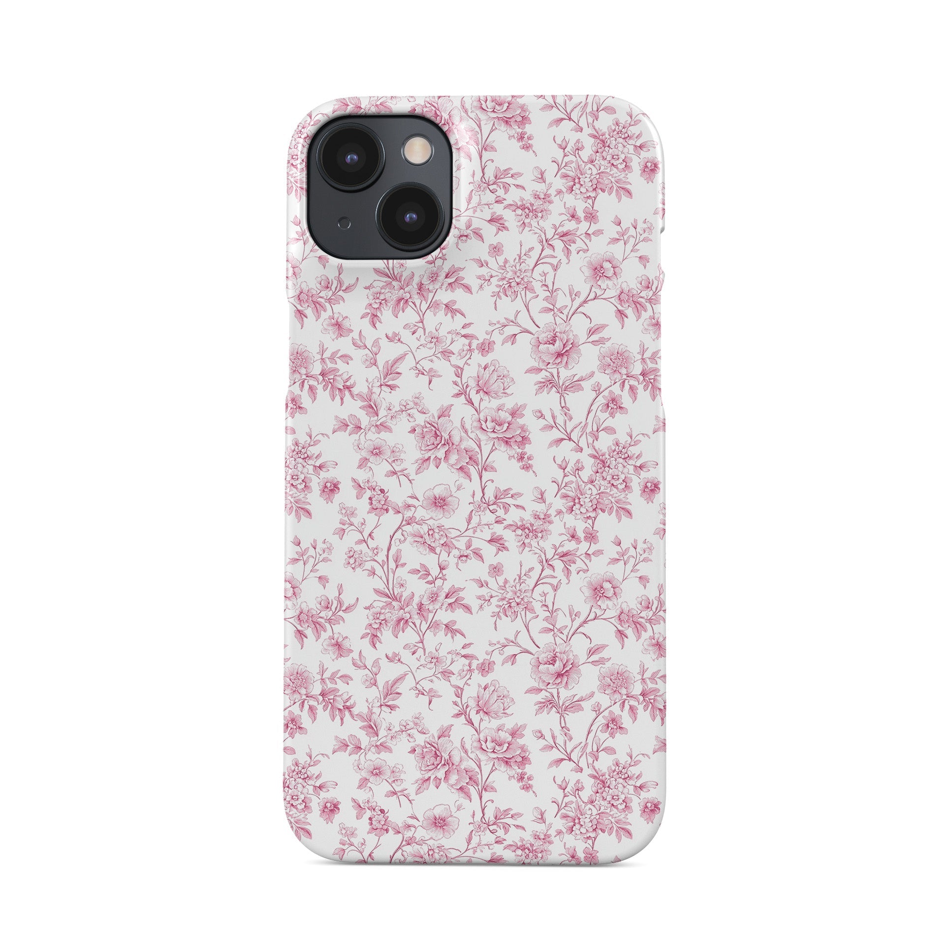Snap Phone Case – slim pink floral design for iPhone