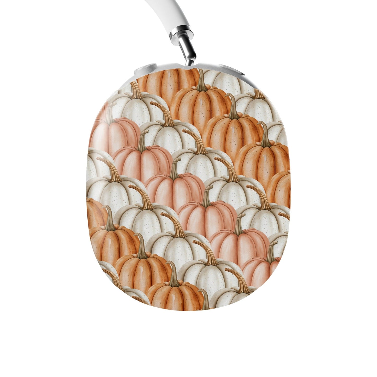 Protective AirPods Max cover in cozy autumn pumpkin pattern