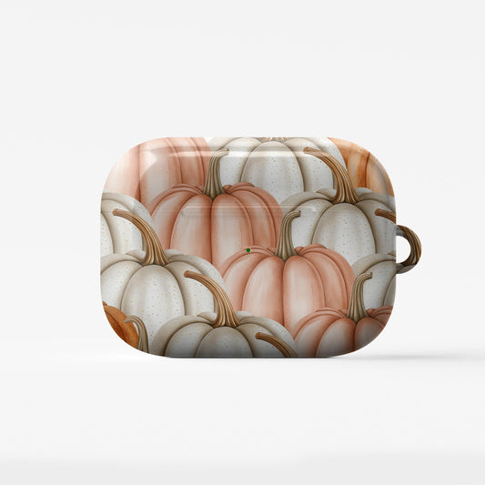 Shockproof fall AirPods case with seasonal pumpkin print