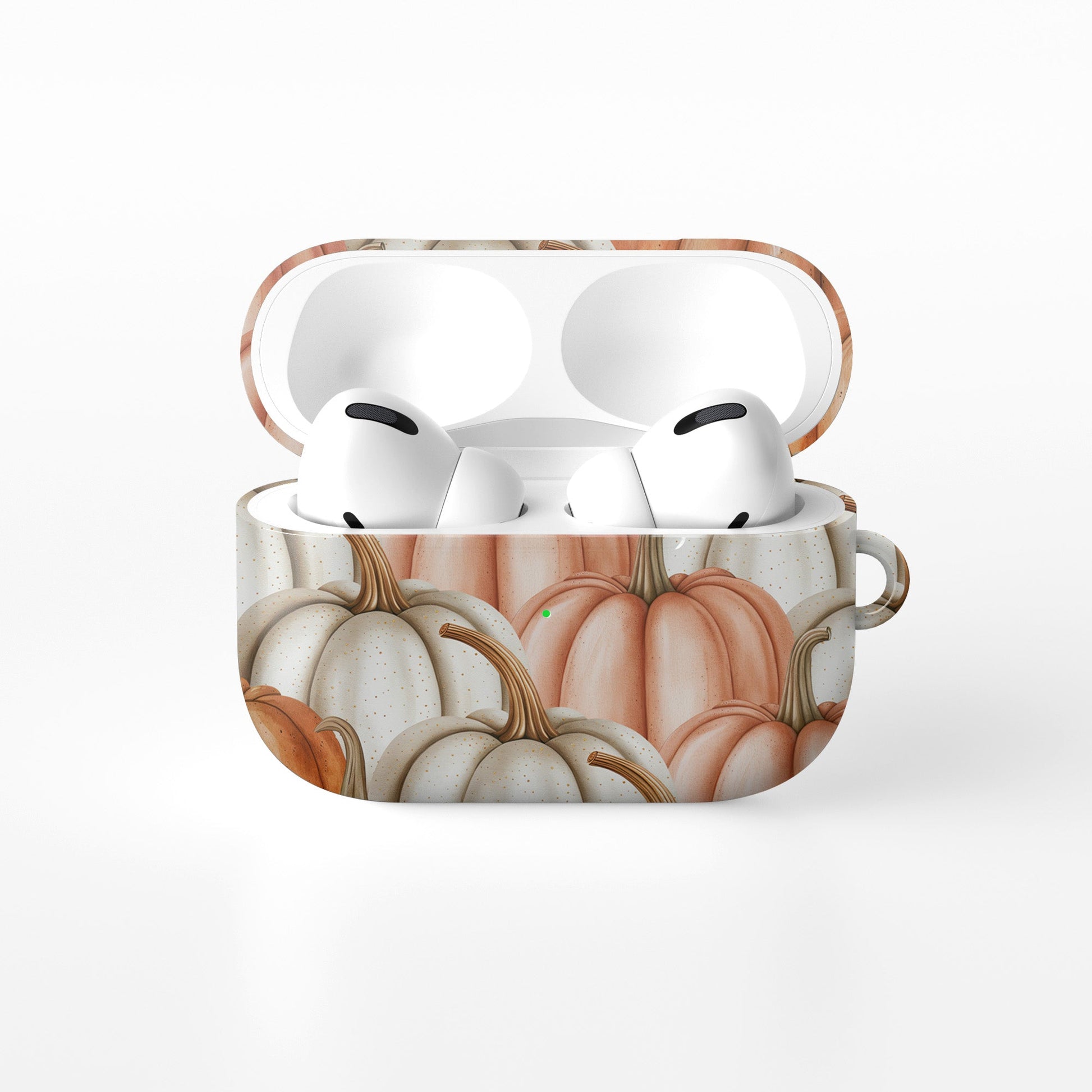 Shockproof fall AirPods case with seasonal pumpkin print