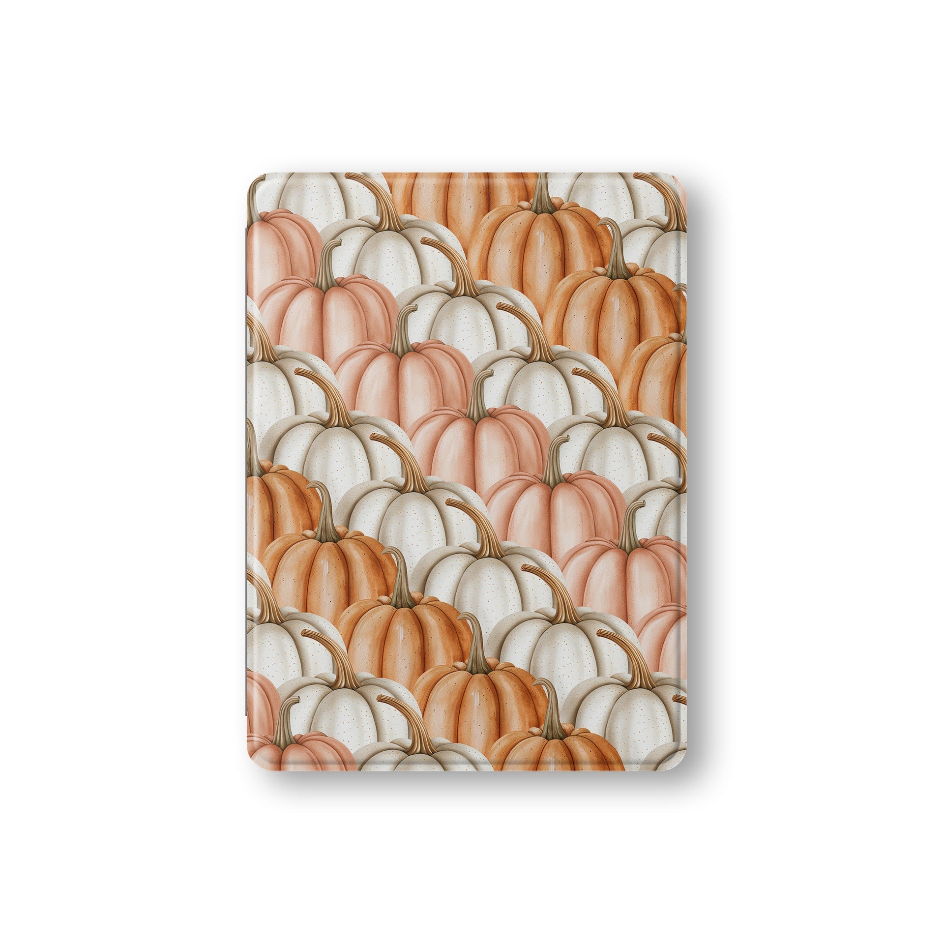 Pumpkin Pile Up iPad Case with pumpkin design and Apple Pencil holder