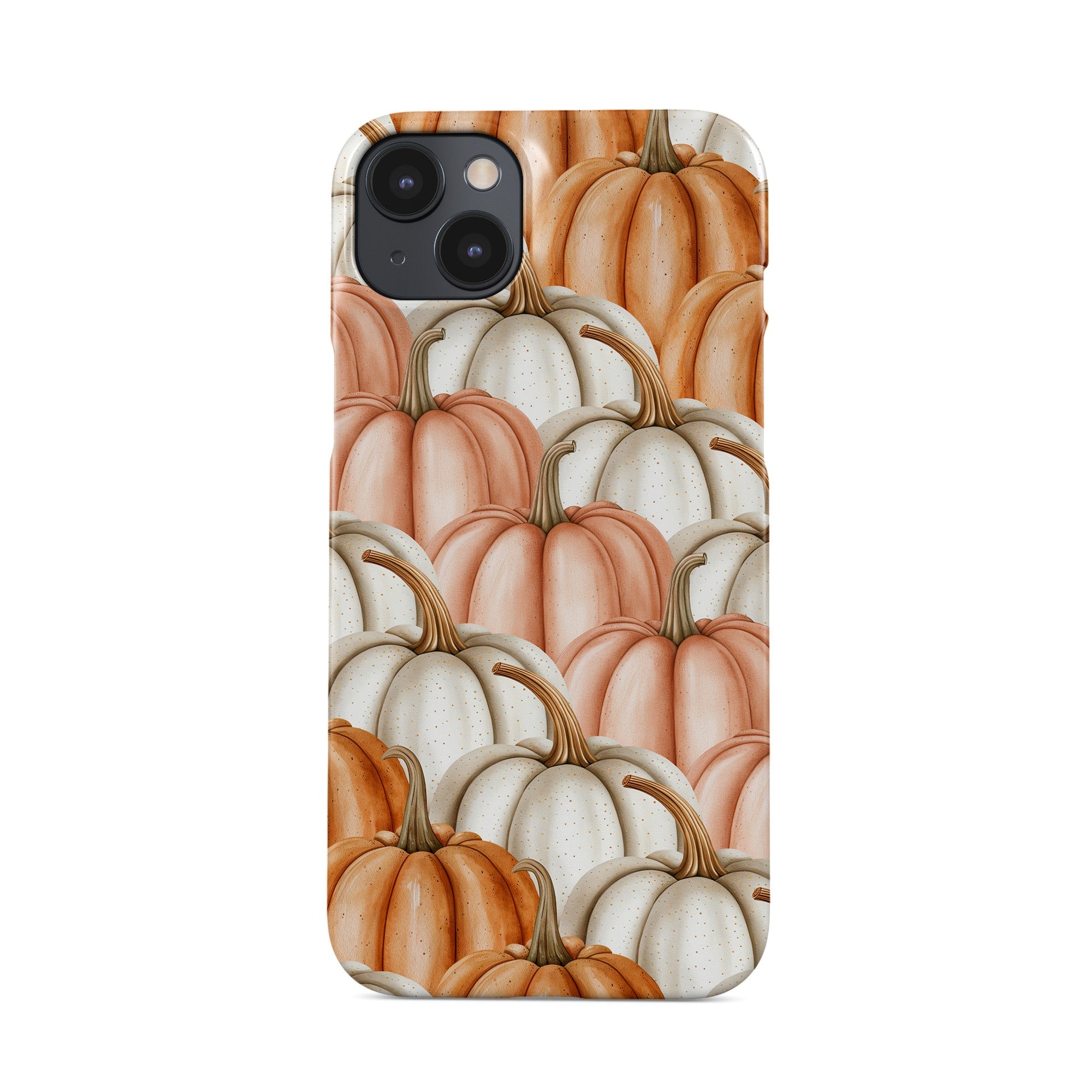 Aesthetic snap phone case with pumpkin pattern