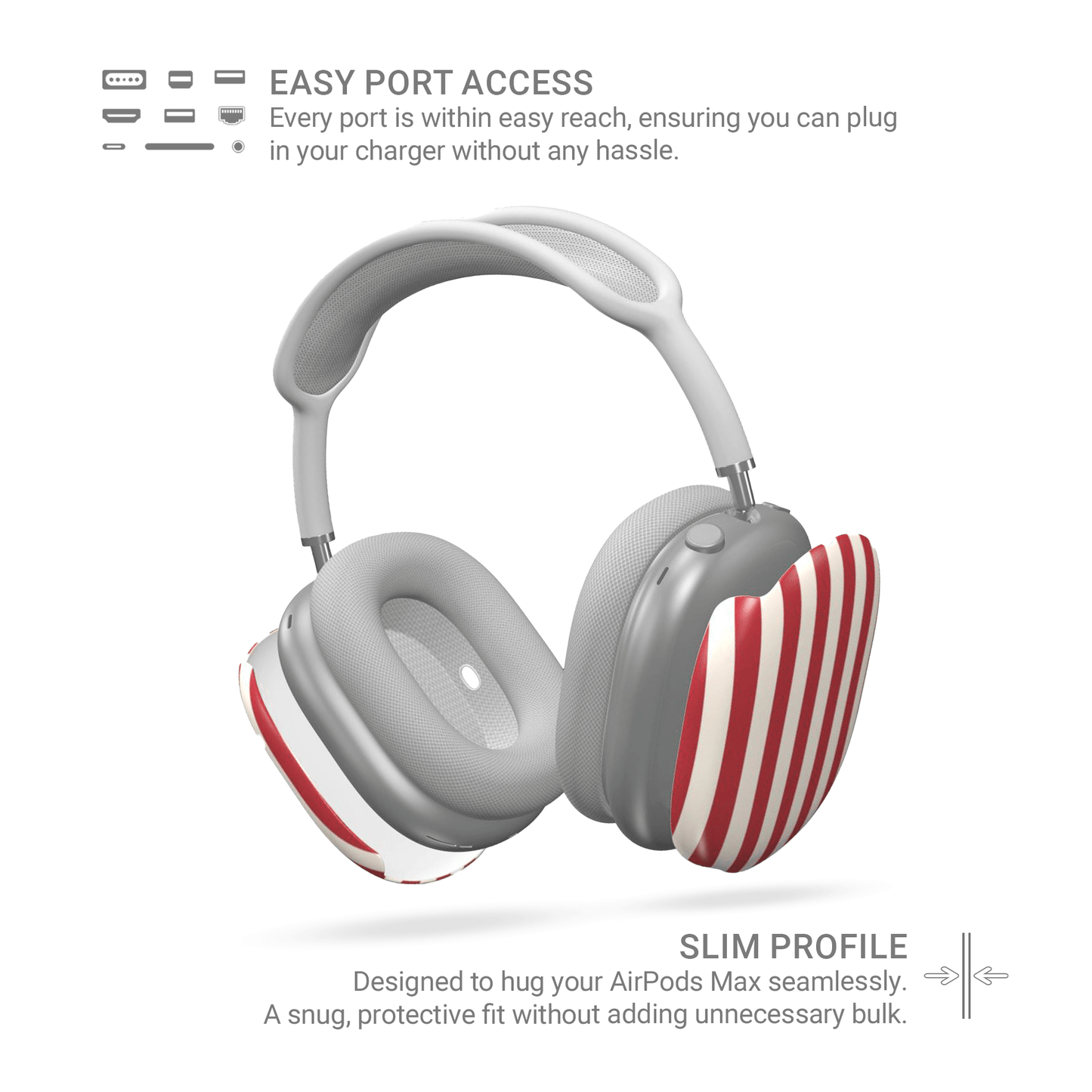 Red‑Ensign Bands | Apple AirPods Max Tough Case - Case & Charm