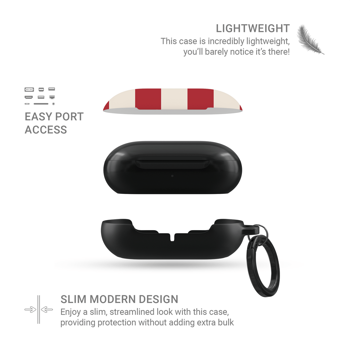 Red‑Ensign Bands | Samsung Buds Tough Case - Case & Charm