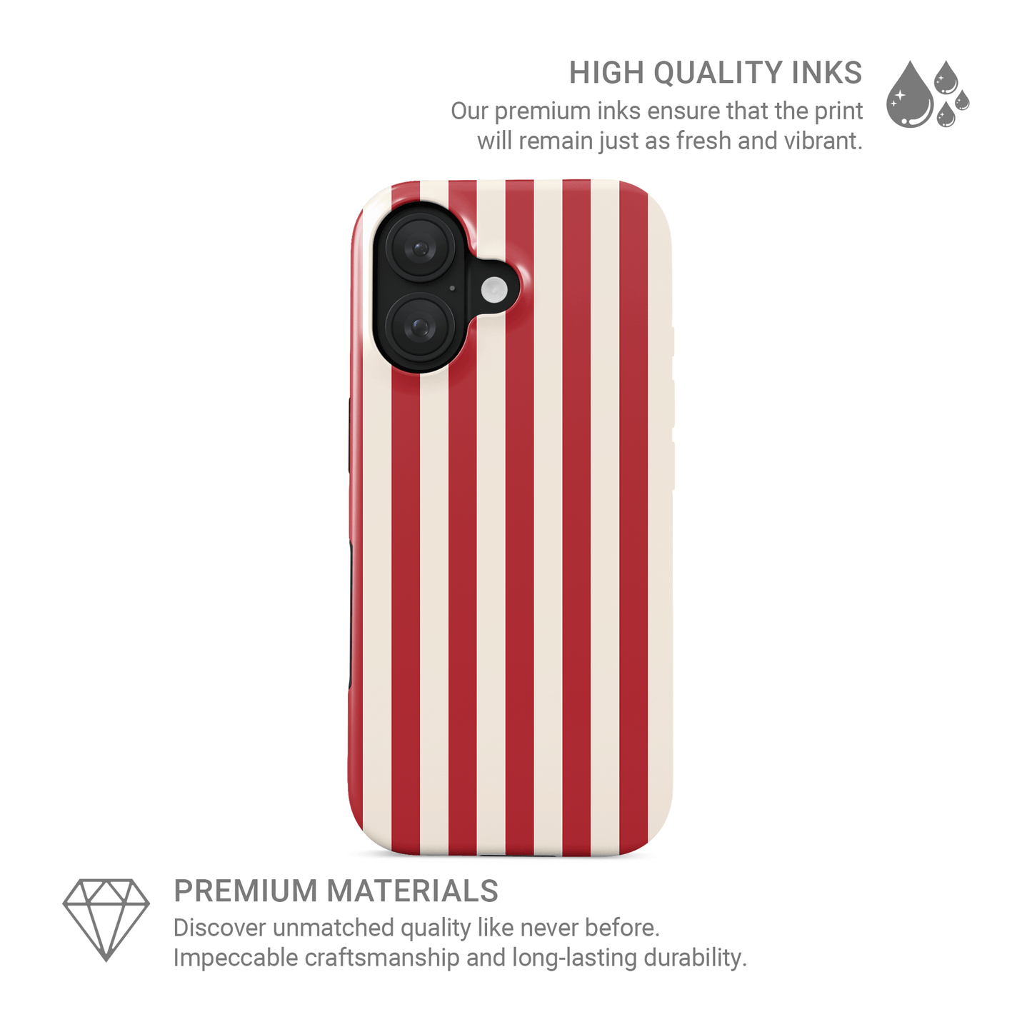 Red‑Ensign Bands | Tough Phone Case - Case & Charm